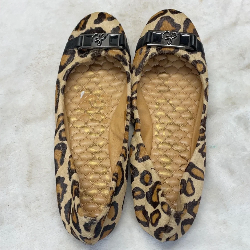 Sam Edelman Betty Leopard Print Flats with Black Details